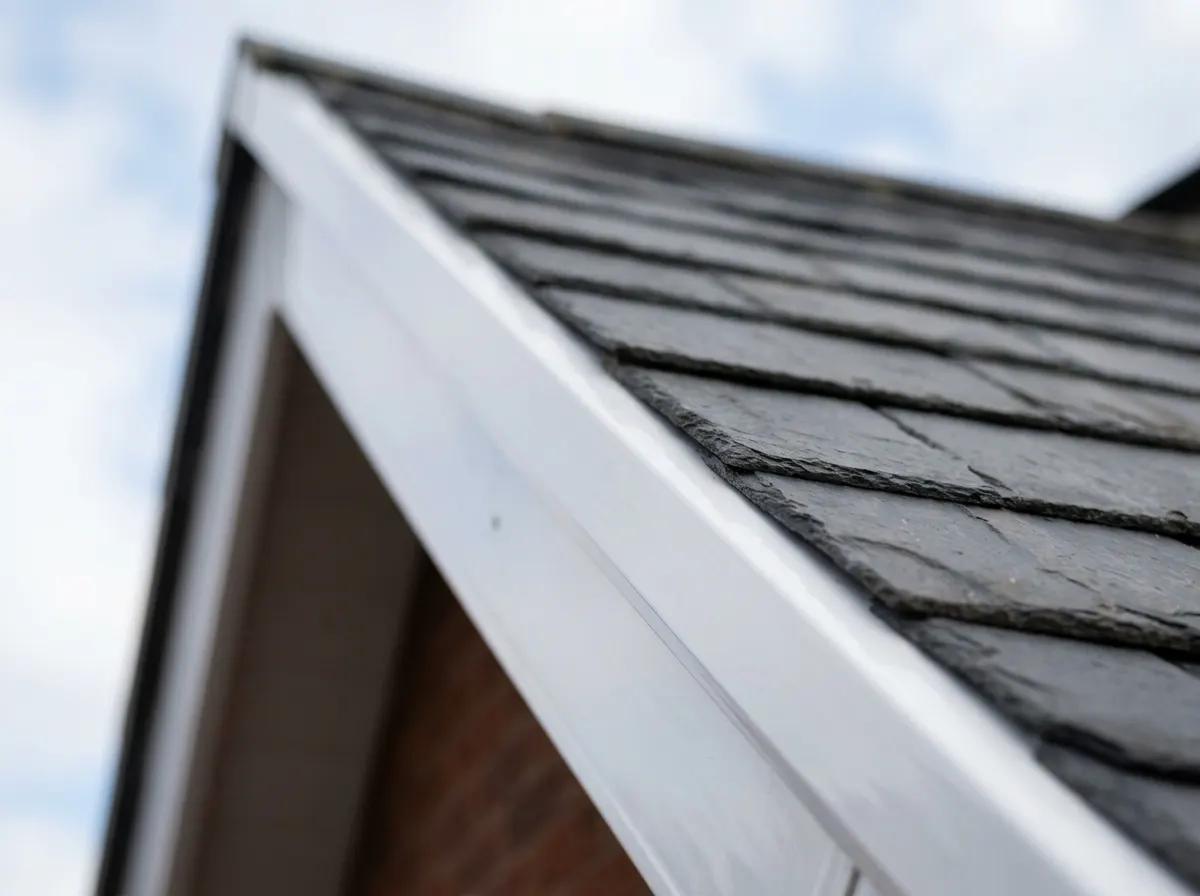 Decorative bargeboard running up the gable end of a roof