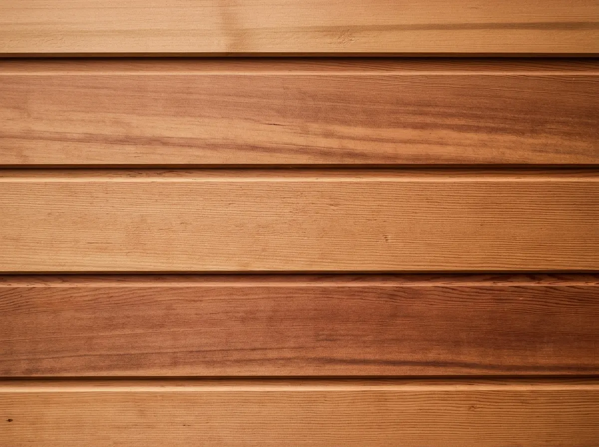 Rich reddish brown Canadian Western Red Cedar cladding boards