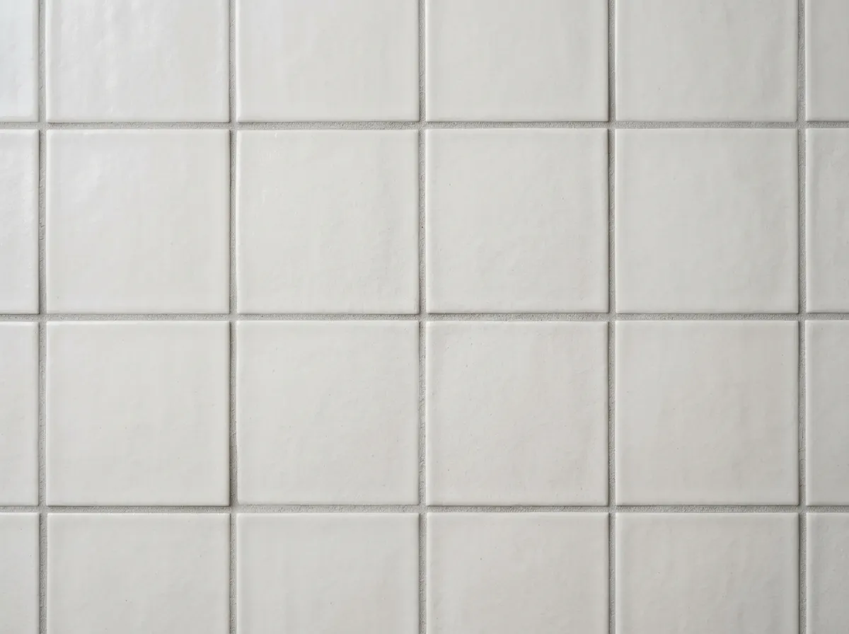 Standard ceramic metro tiles on a kitchen splashback