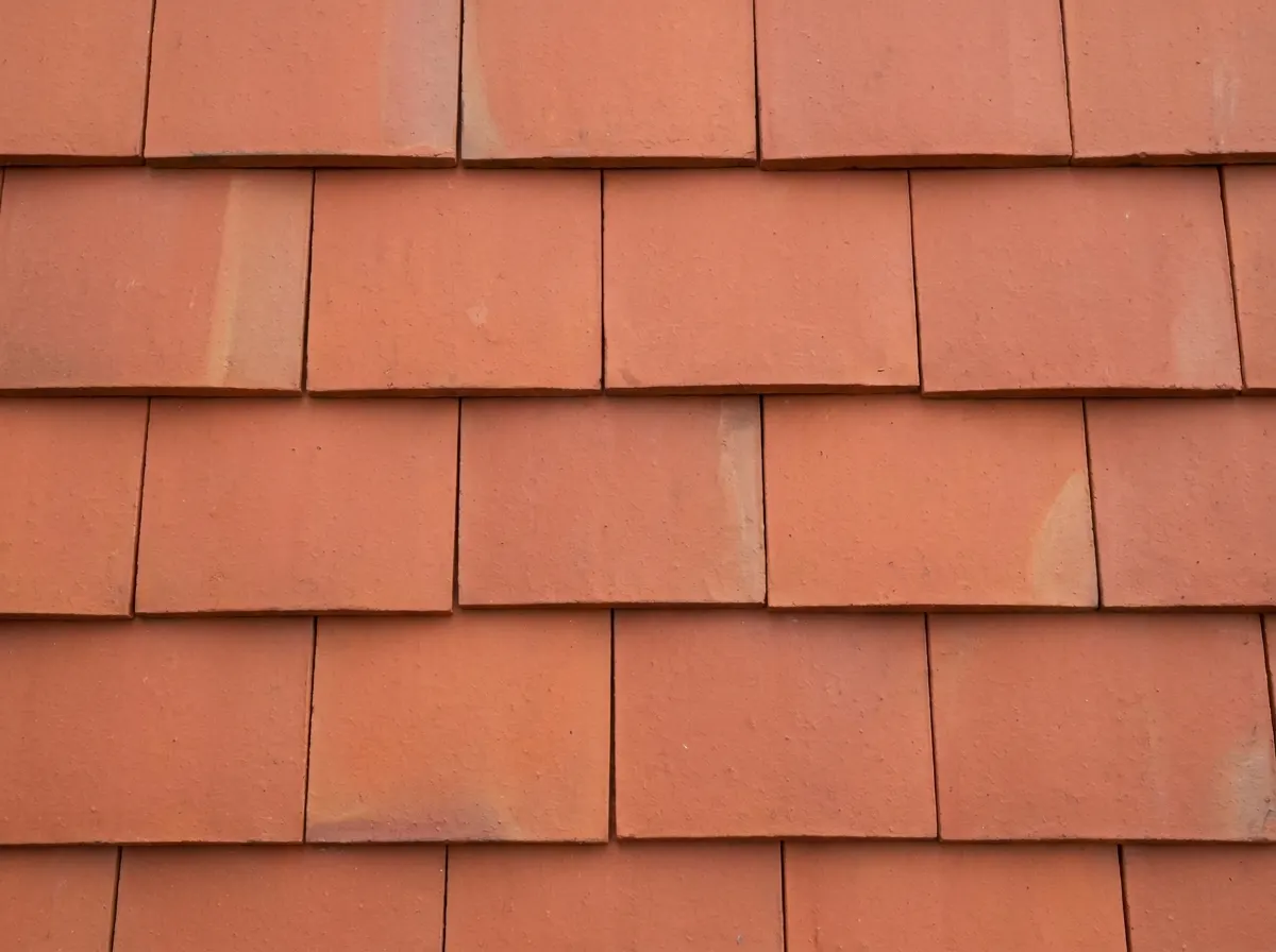 Traditional terracotta clay roof tiles