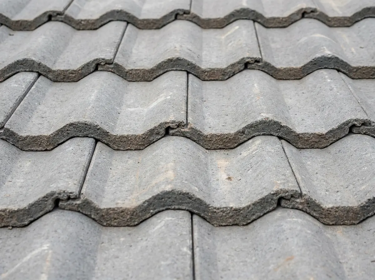 Modern interlocking concrete roof tiles