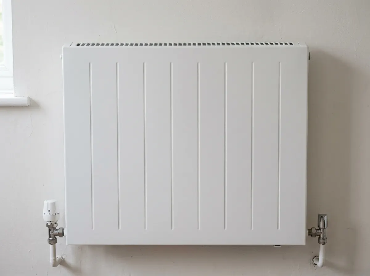 Modern sleek flat panel minimalist radiator