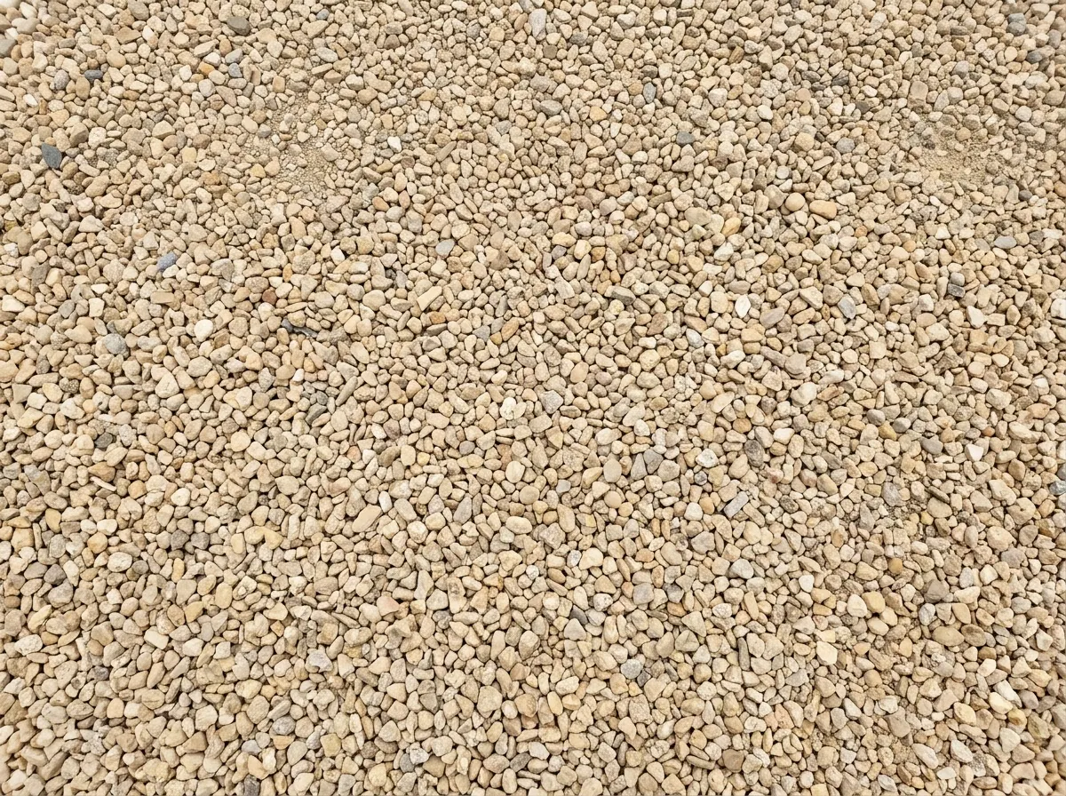 Crunchy gravel driveway with brick edging