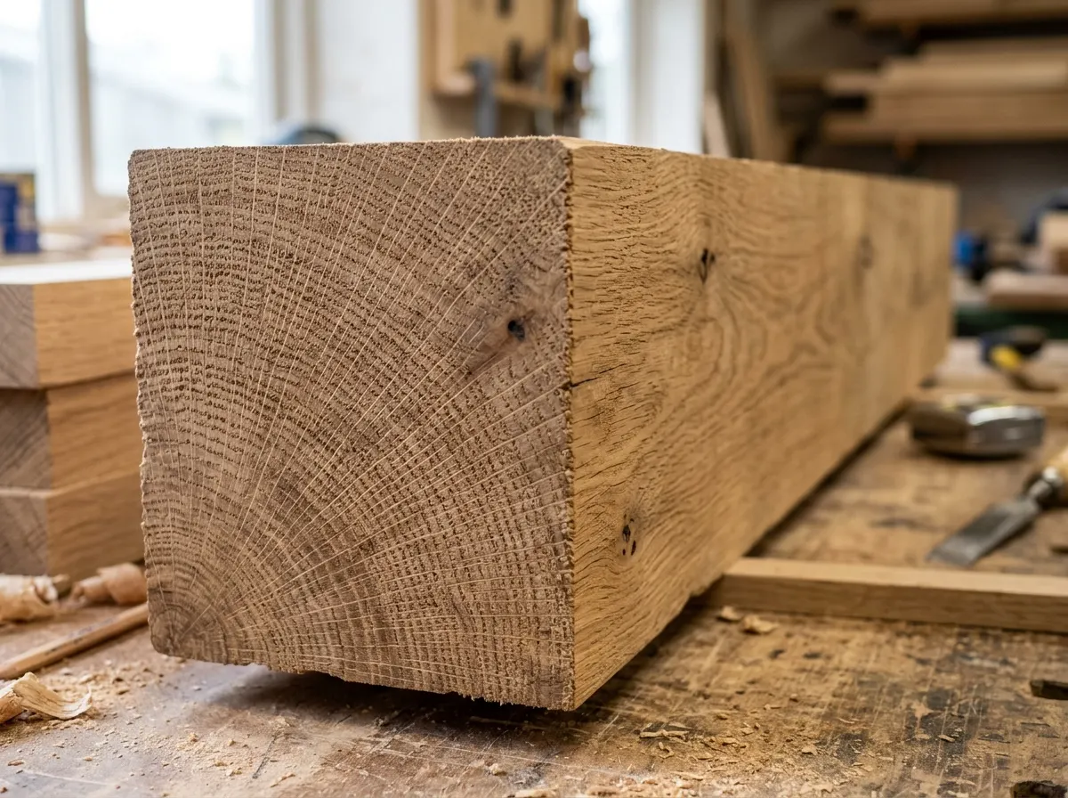 Solid oak hardwood stairs