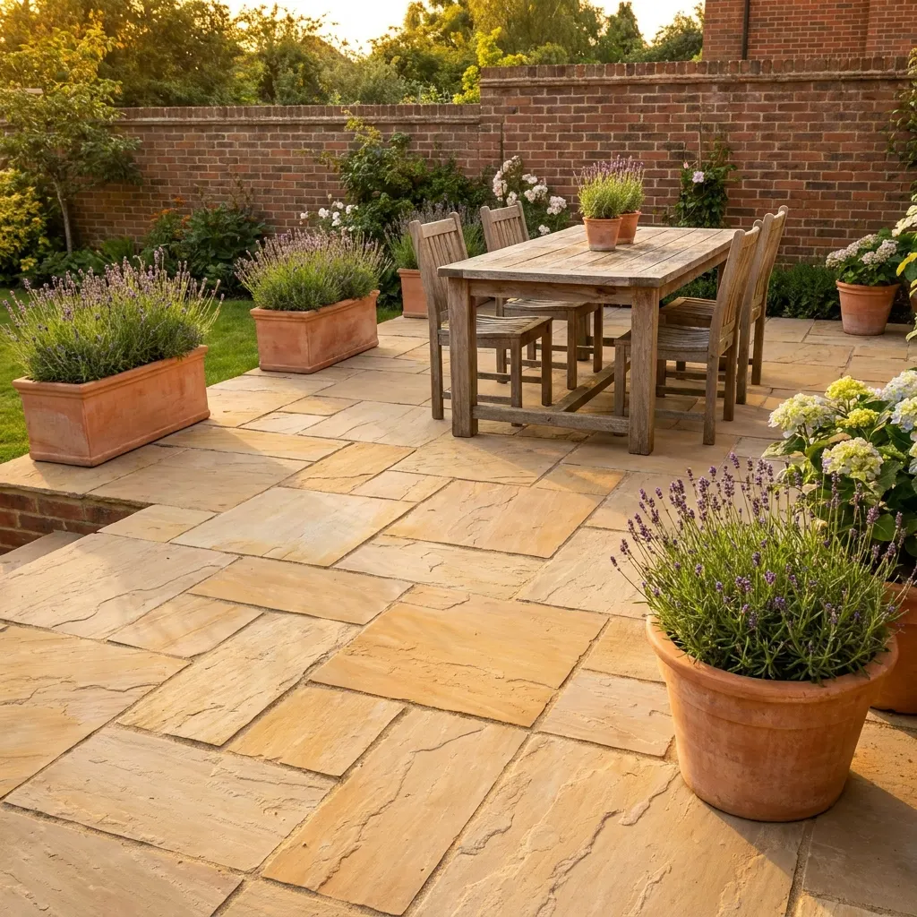Rustic Country Sandstone Patio