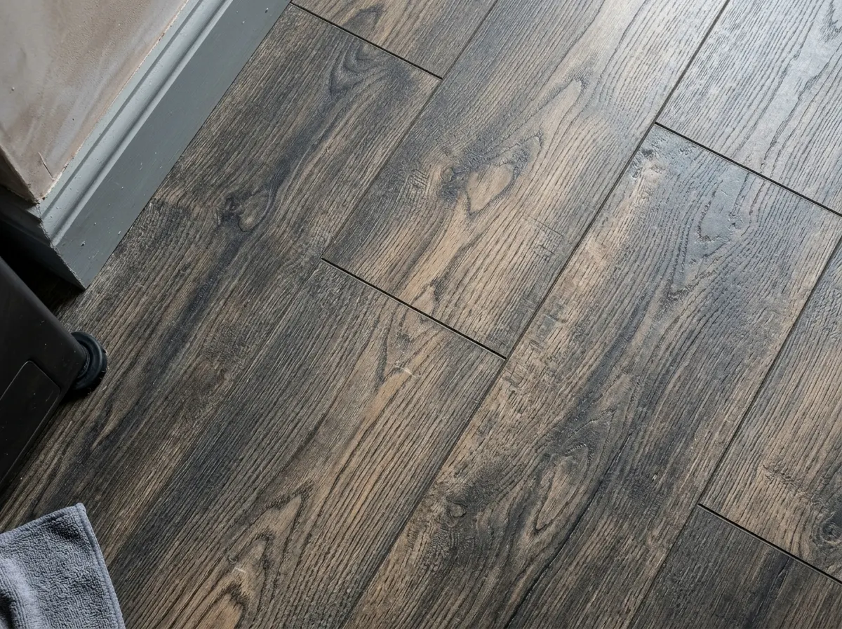 Perfect utility laminate hard wearing flooring, easily washable and durable