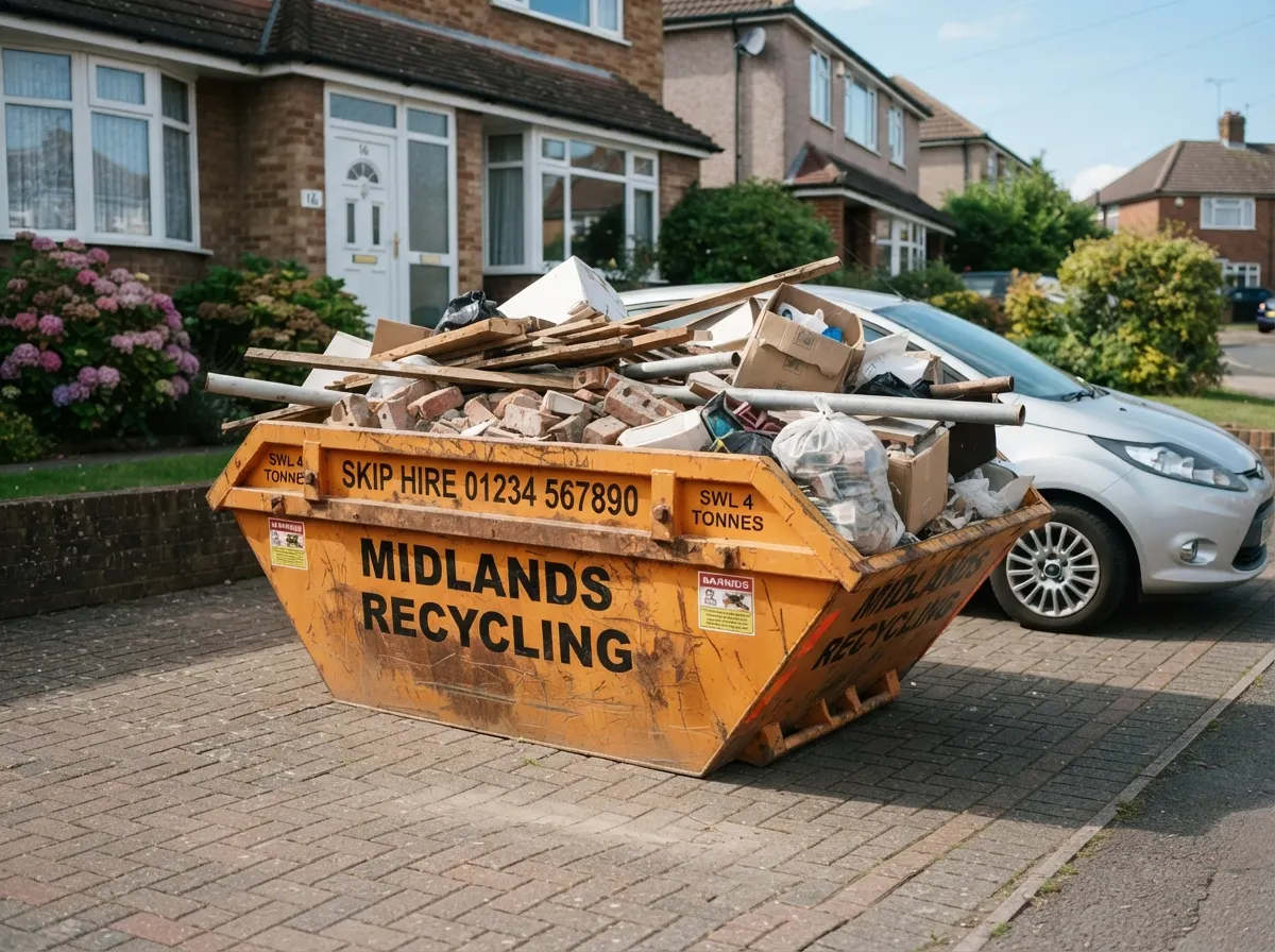 Skip hire and waste clearance for removing old decking and timber