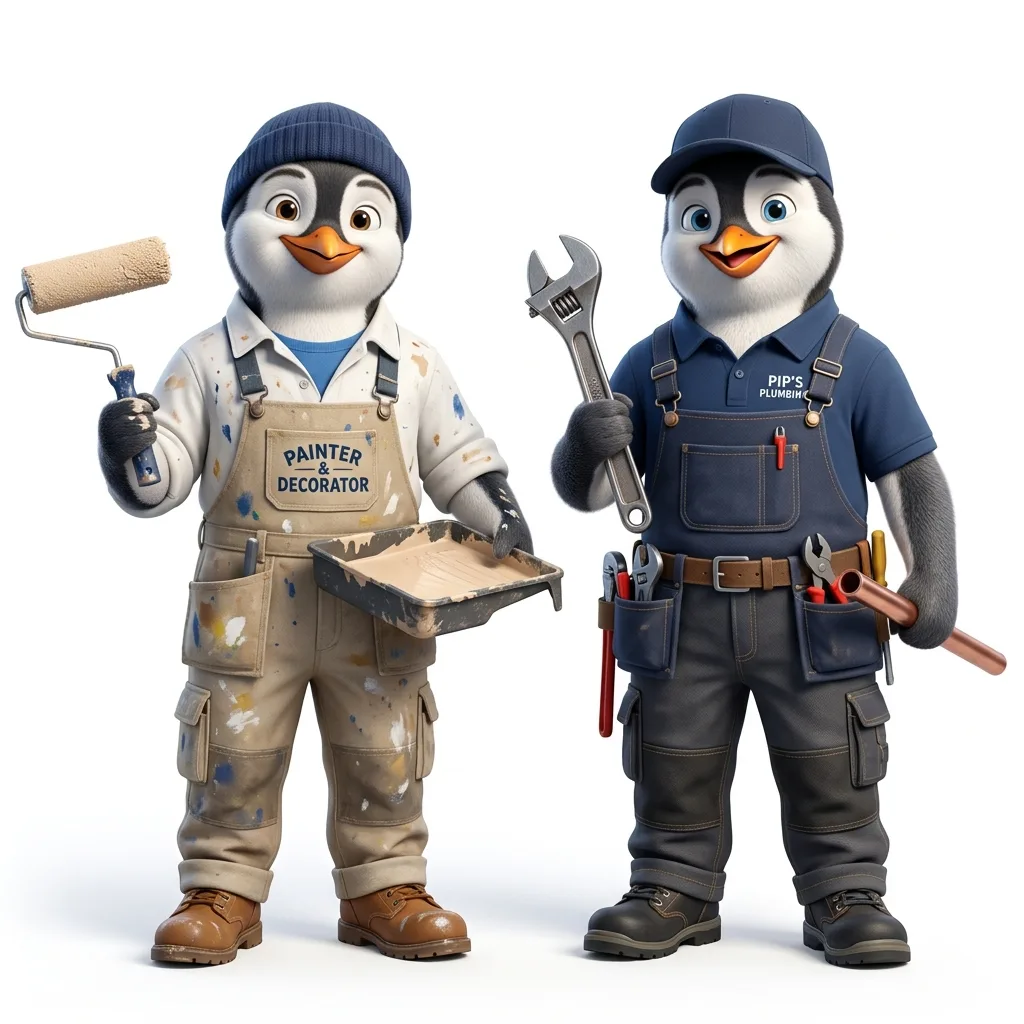 Local penguin tradespeople ready to work