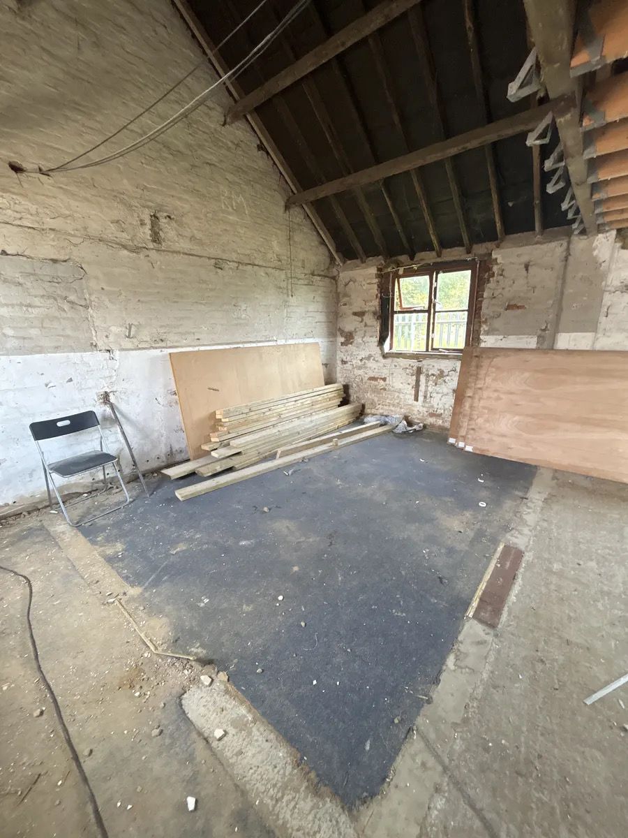 Before: the bare, unfinished room