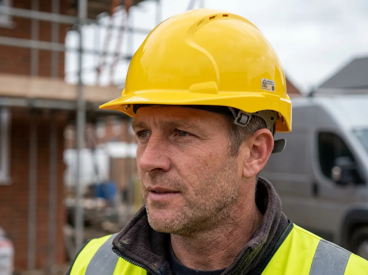 A general builder inducting a subcontractor on site health and safety protocols